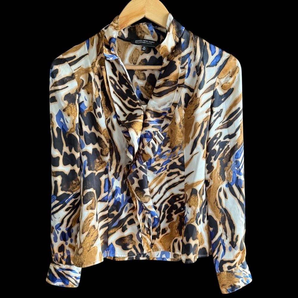Jones New York Multicolor Animal Print Blouse
